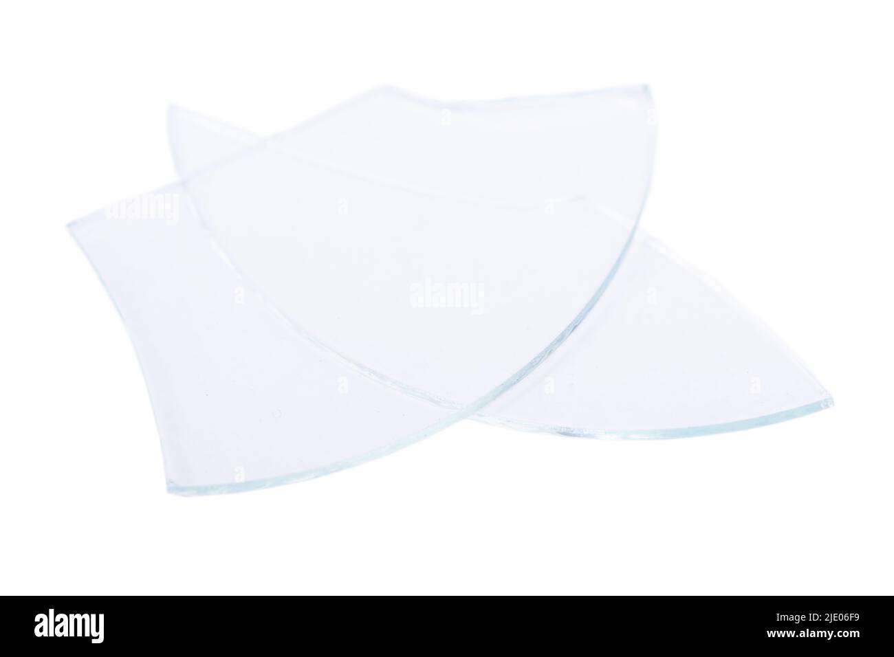 Shards of broken glass isolated on white background Stock Photo - Alamy