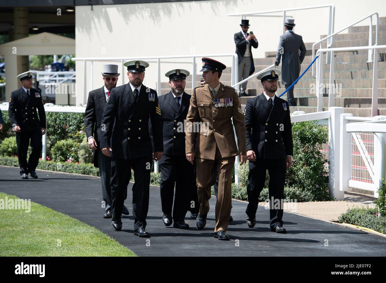 Ascot, Berkshire, UK. 17th June, 2022. It was Armed Forces Day at Royal Ascot today. Credit
