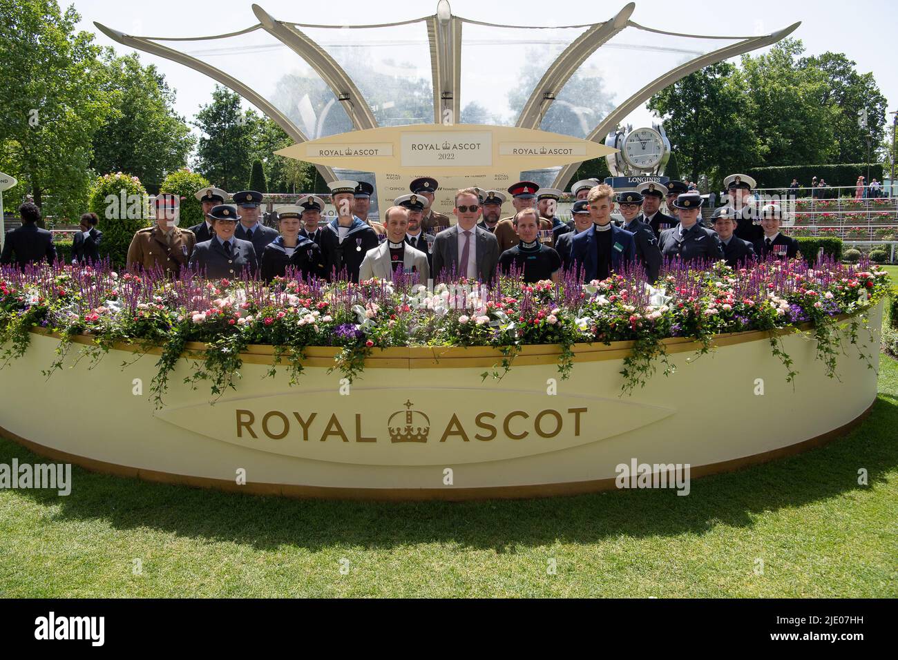 Ascot, Berkshire, UK. 17th June, 2022. Members of the Armed Forces
