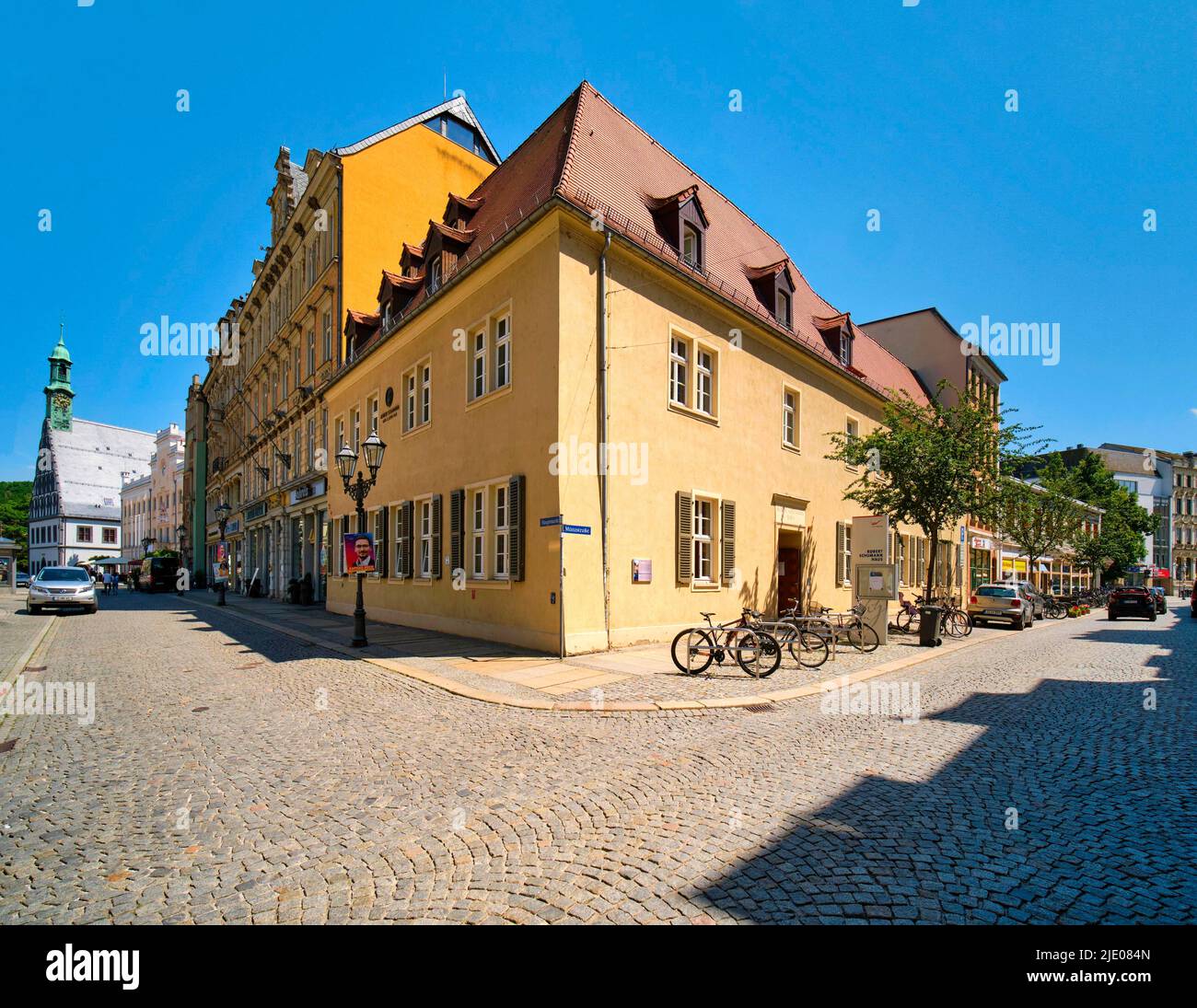 Robert Schumann House, Hauptmarkt, Zwickau, Saxony, Germany Stock Photo