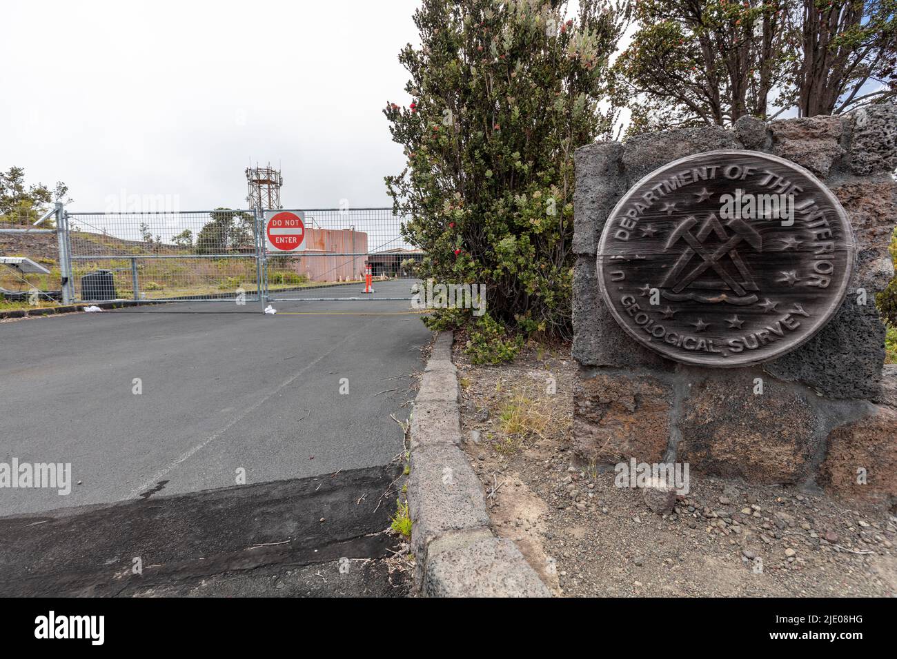 USGS Hawaii Volcanoes Observatory, panel, volcano observatory on ...