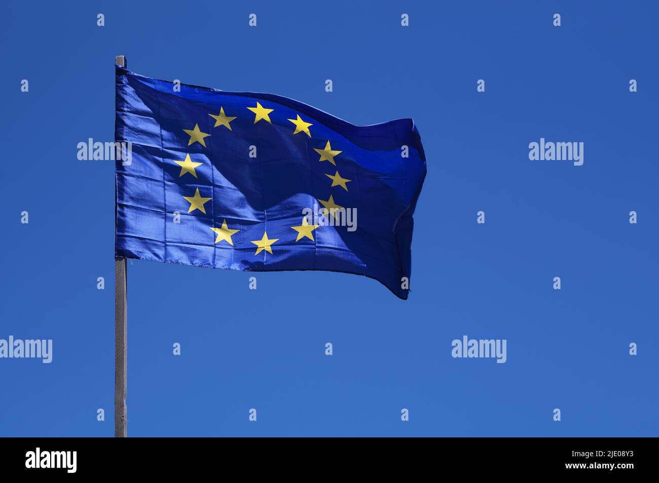 European flag, Sicily, Italy Stock Photo
