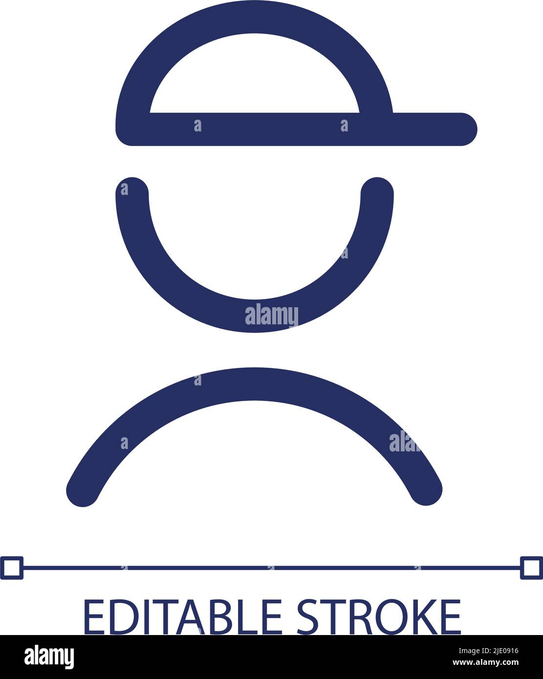 Courier linear ui icon Stock Vector