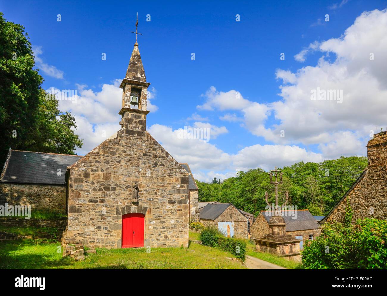 Chapel Chapelle Notre Dame de Lorette with 17th century Calvary in the