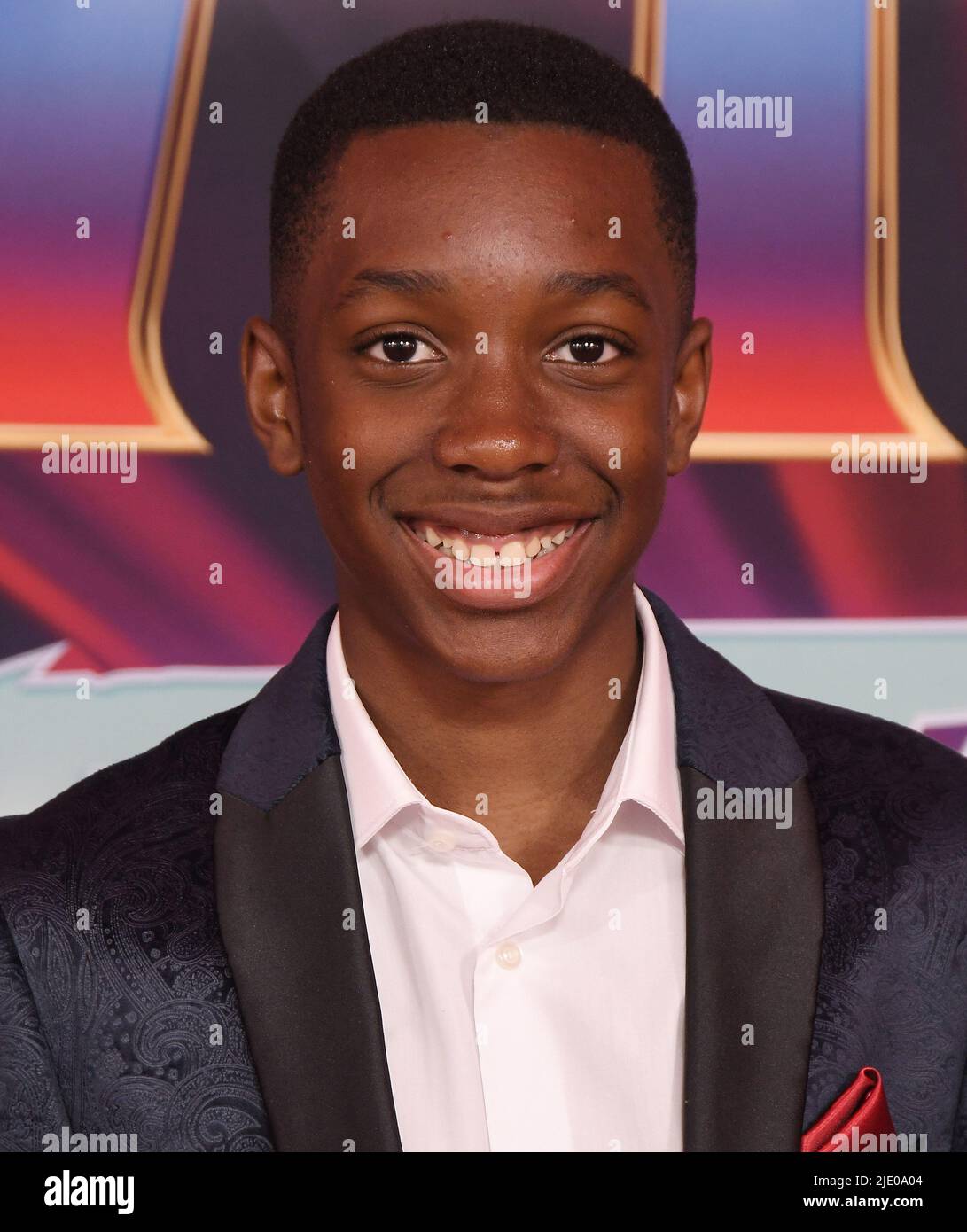 Los Angeles, USA. 23rd June, 2022. Kieron L. Dyer arrives at Marvel