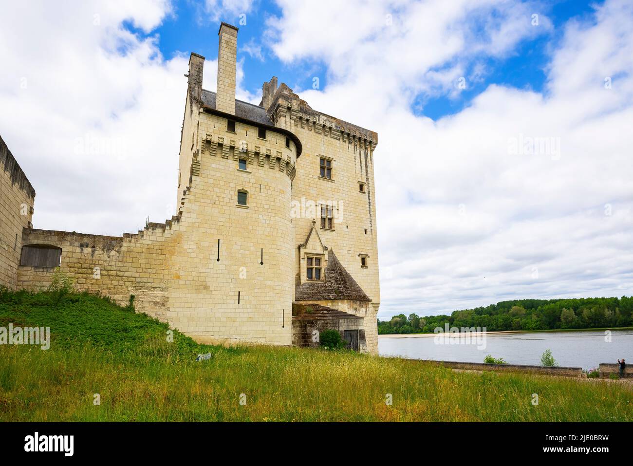 The Château de Montsoreau is a late Gothic style castle  built in the Loire riverbed. It is located in market town of Montsoreau. Maine-et-Loire dépar Stock Photo