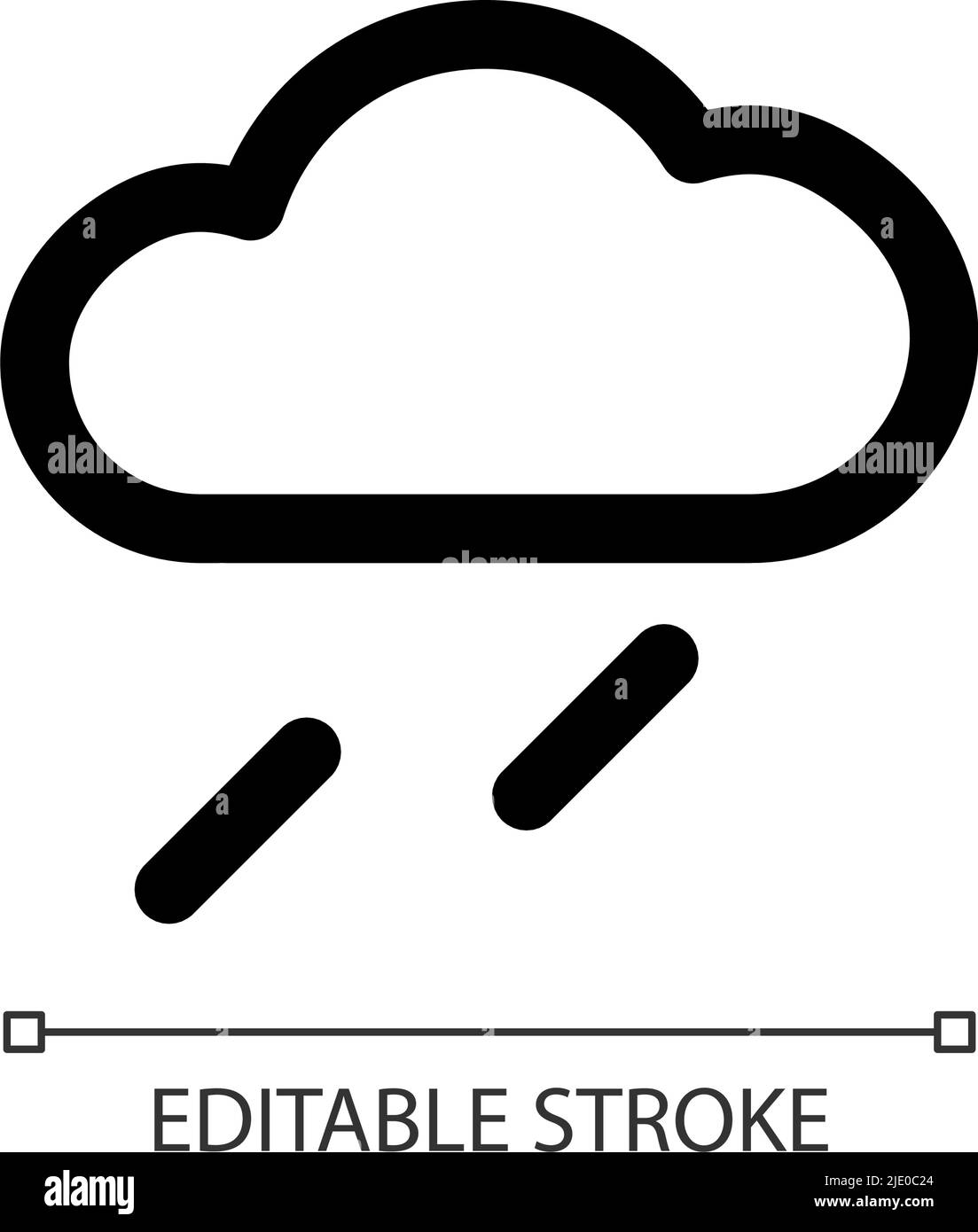 Light rain white linear ui icon Stock Vector Image & Art - Alamy