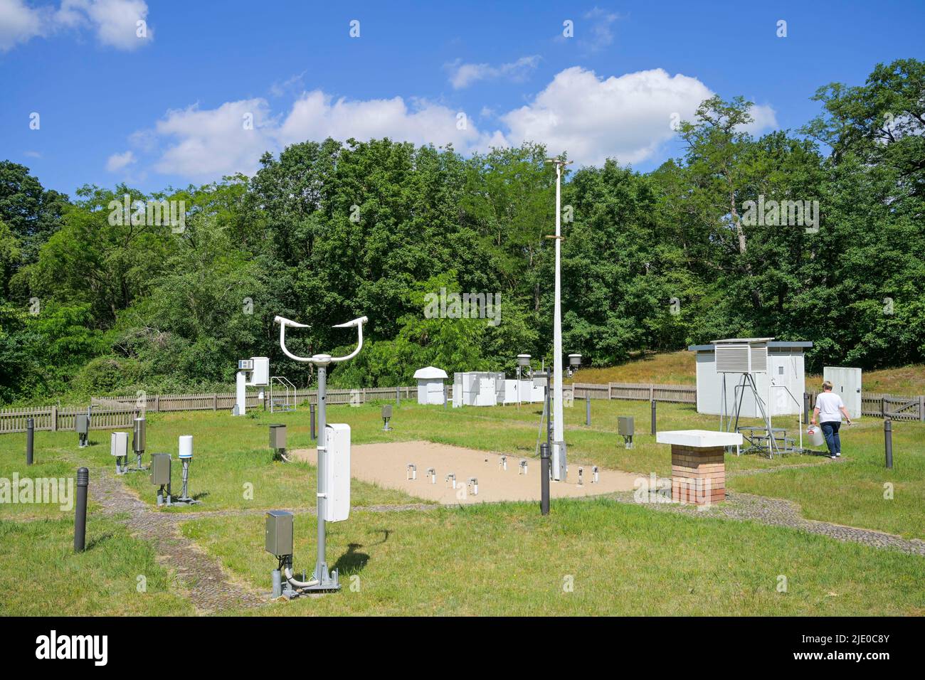 Measuring meadow, German Weather Service, Climate Reference Station,  Telegrafenberg, Potsdam, Brandenburg, Germany Stock Photo - Alamy