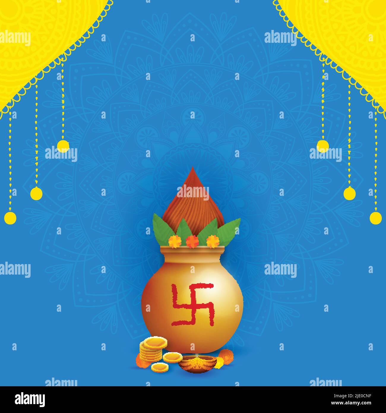 Worship of kalash Stock Vector Images - Alamy