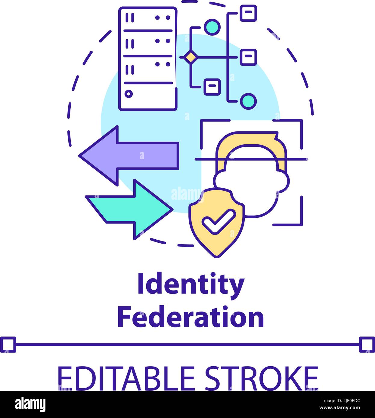 Identity federation concept icon Stock Vector Image & Art - Alamy