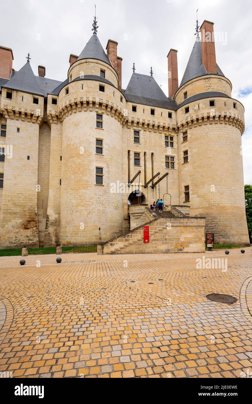 Château de Langeais, 15th-century fashionably elegant  Gothic castle. Indre-et-Loire, France. Stock Photo