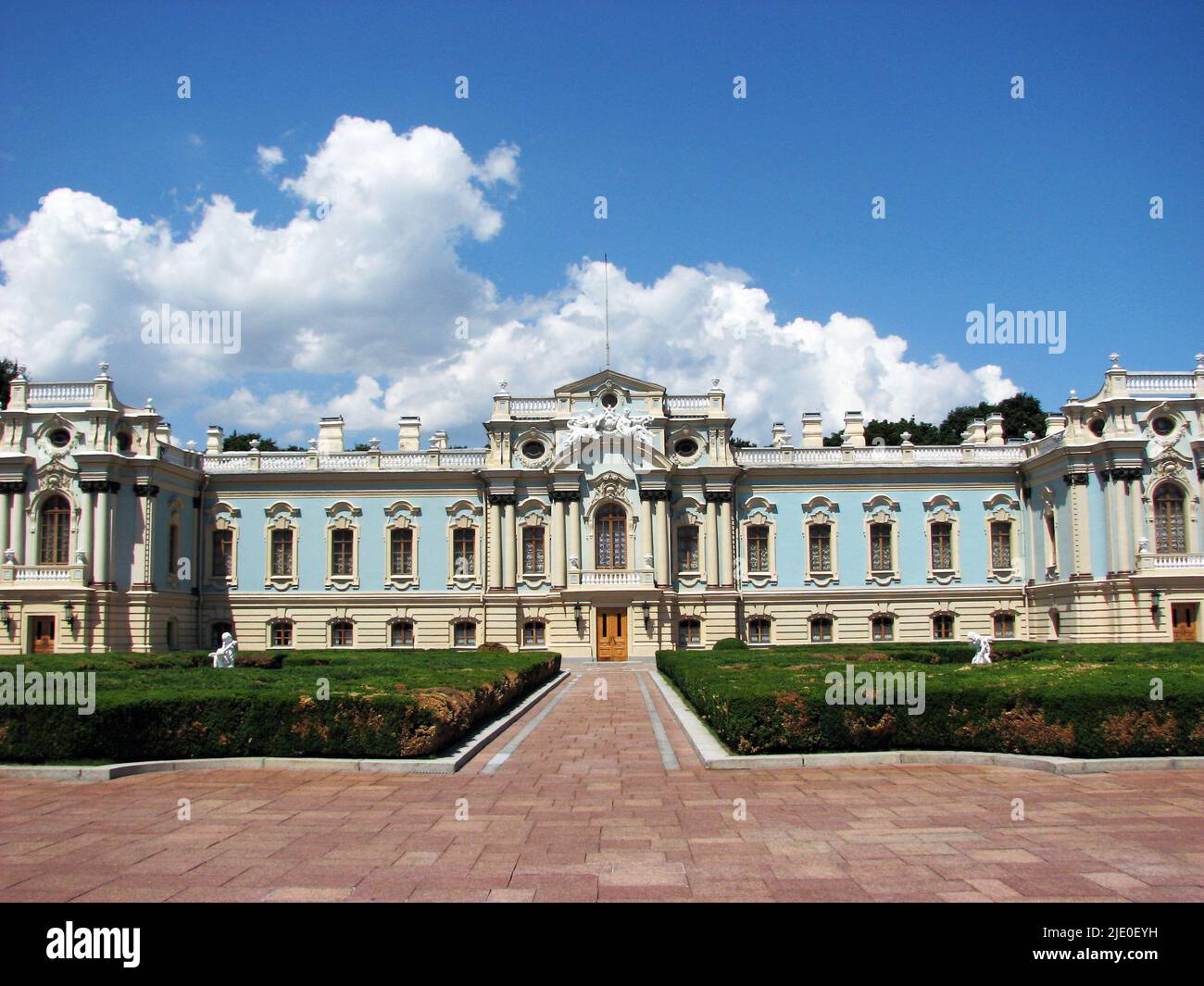 Kiev, Ukraine July 6, 2006: Monument of tsarism in Kiev Mariinsky Palace before reconstruction Stock Photo