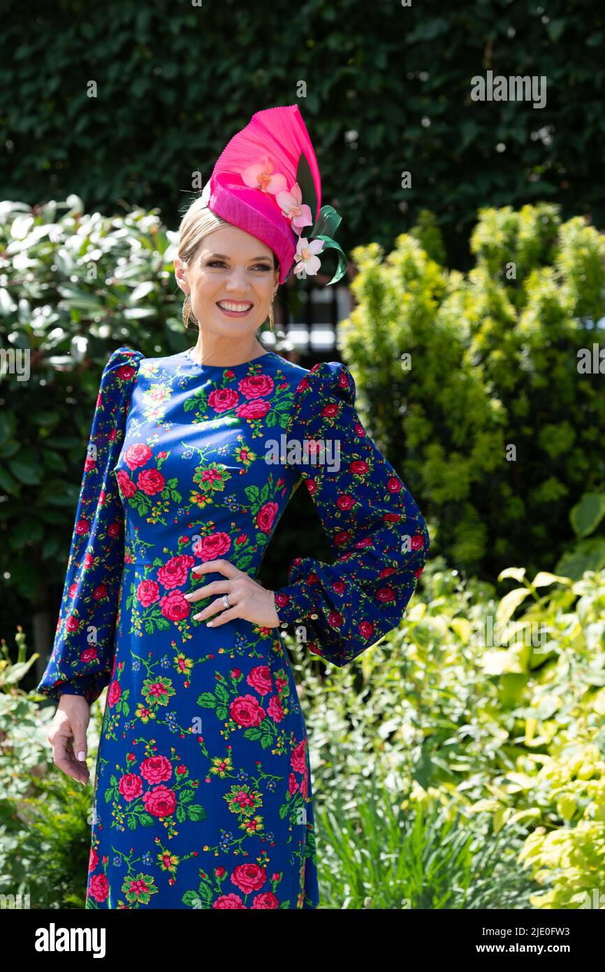 Ascot, Berkshire, UK. 17th June, 2022. ITV Racing presenter Charlotte