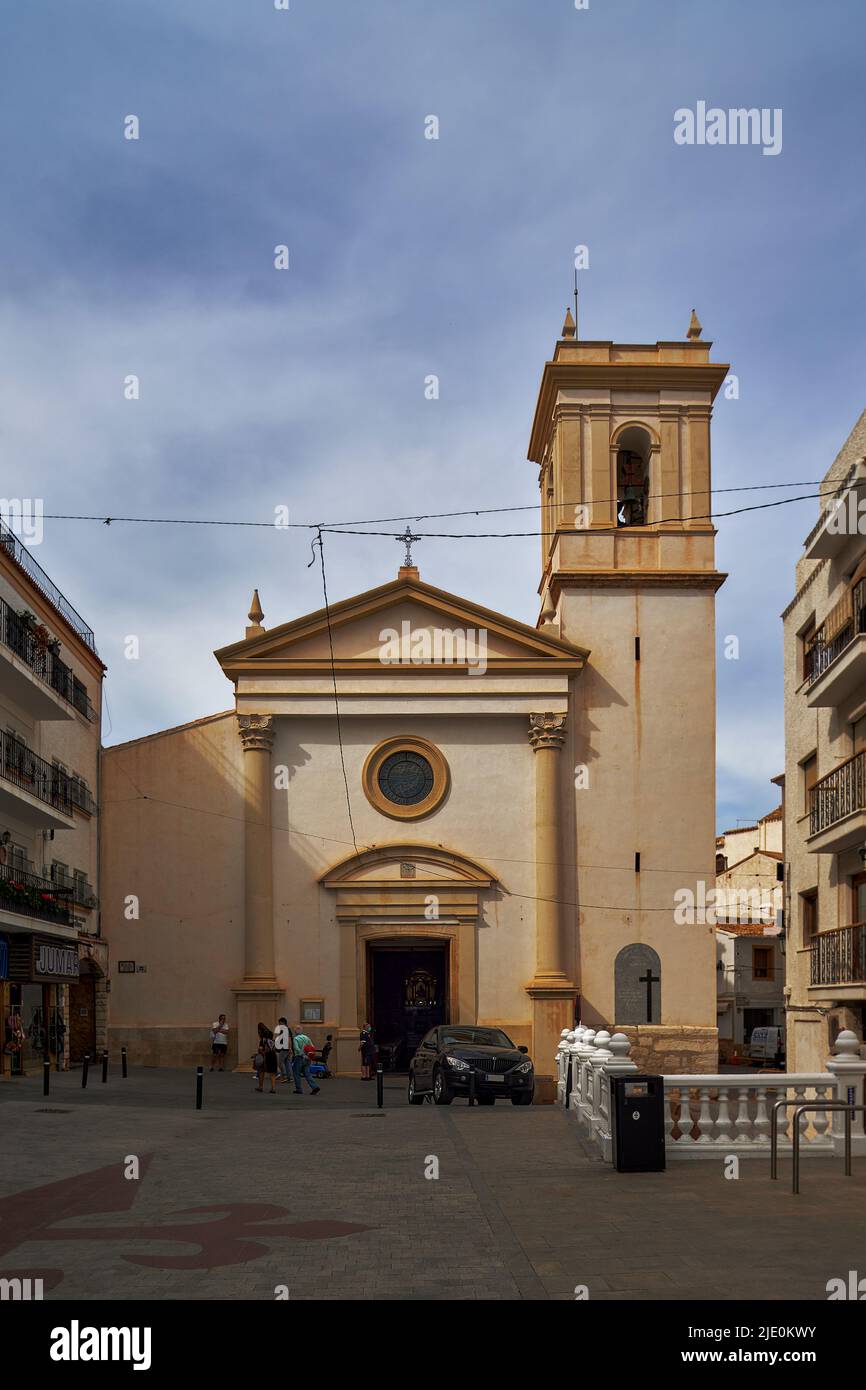 San Jaime and Santa Ana, 18th century Catholic church in the old town of Benidorm, Alicante, Valencian Community, Spain, Europe Stock Photo