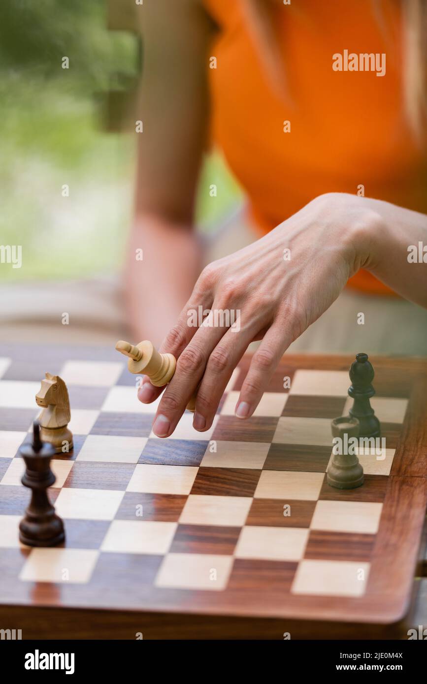 Young Boy Planning His Next Move during a Game of Chess Stock Photo - Image  of sports, india: 116808594