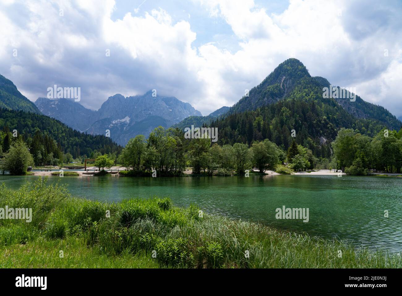 Lake Jasna in Slovenia Stock Photo