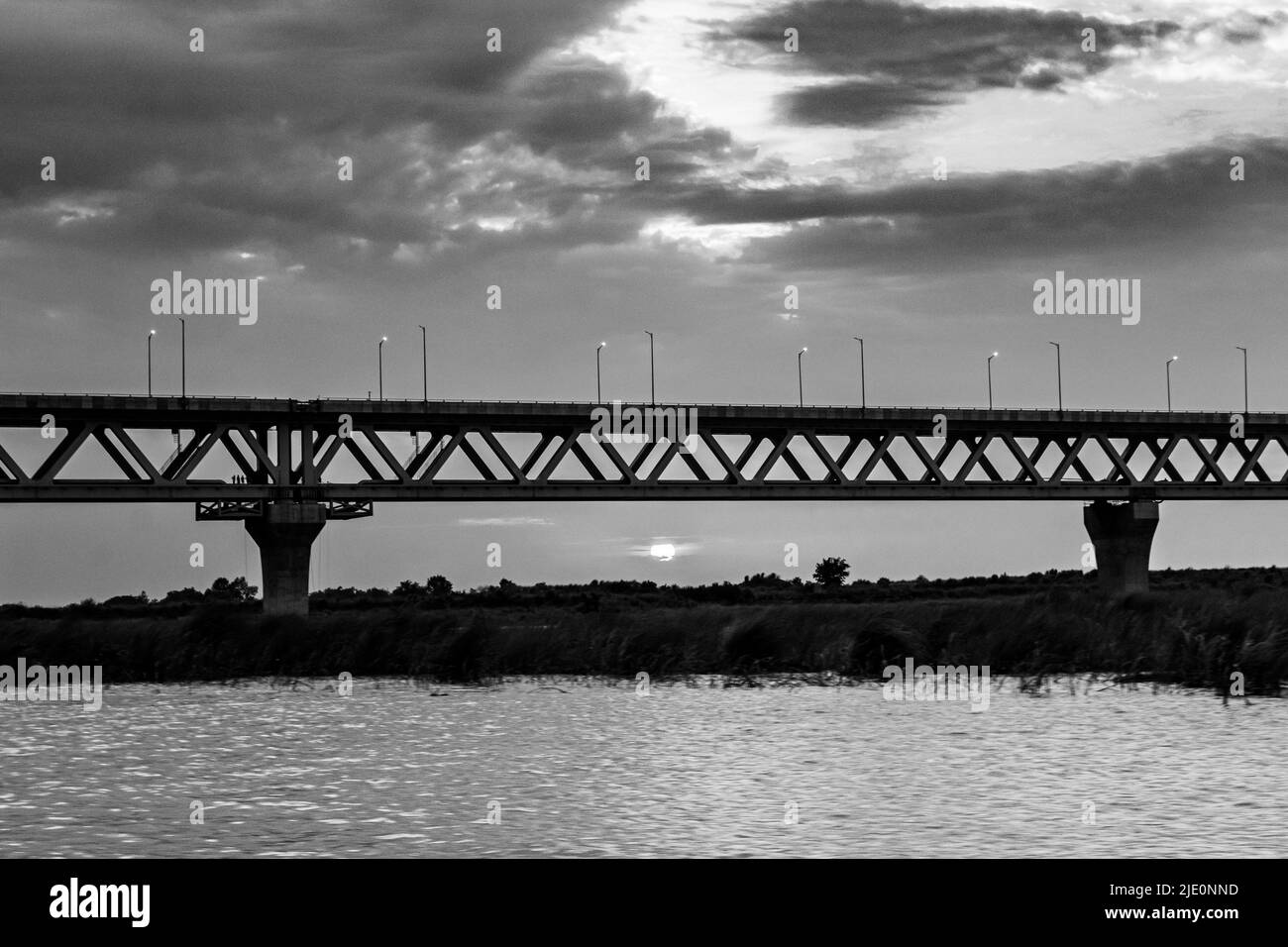 The dream of the Bangladesh Padma bridge is ready to use. Tomorrow on June 25, 2022, Stock Photo