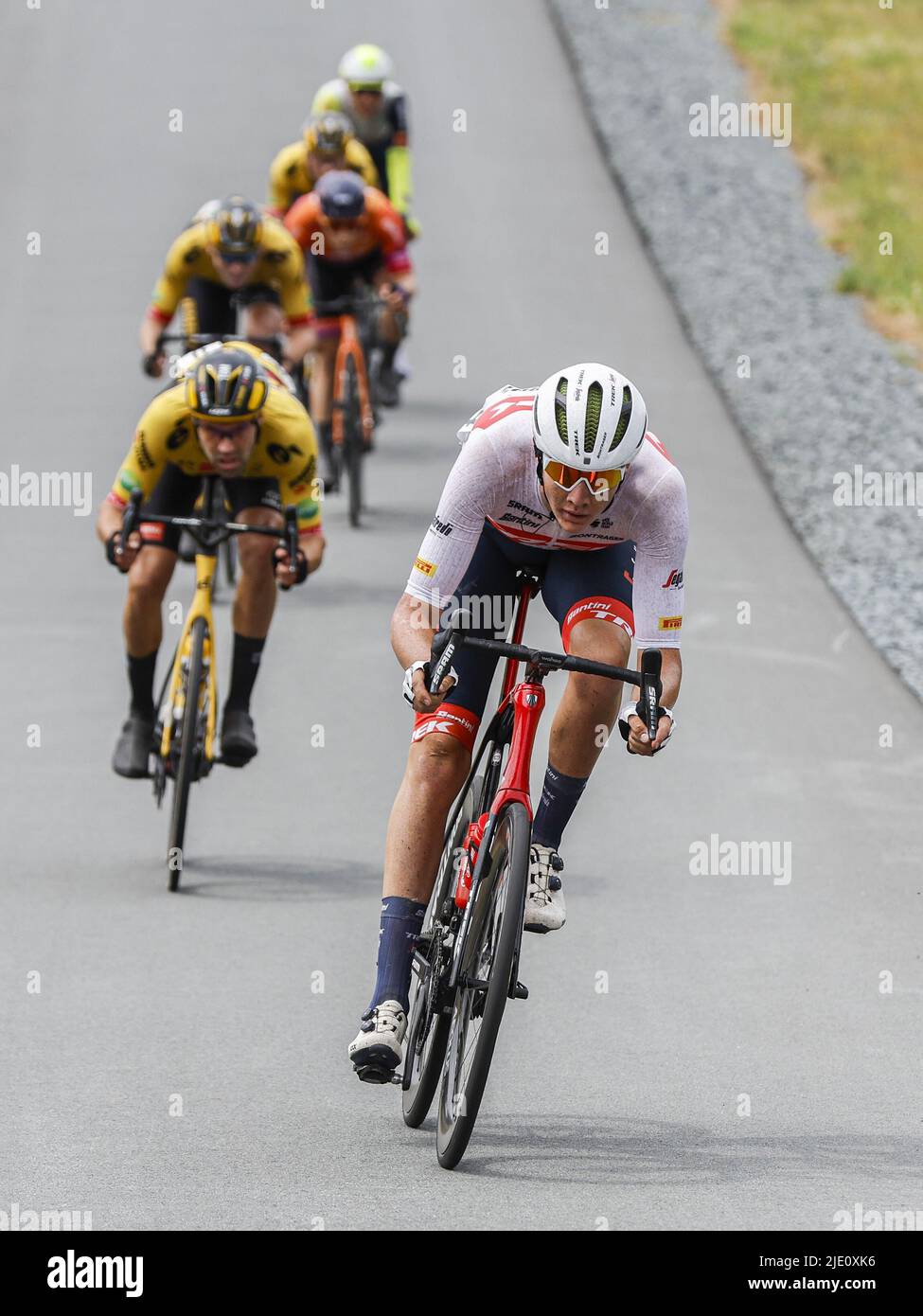 Drenthe, Netherlands. 24th June 2022. EMMEN - Cyclist Daan Hoole in action during the National Championships Cycling in Drenthe. ANP BAS CZERWINSKIA Credit: ANP/Alamy Live News Stock Photo