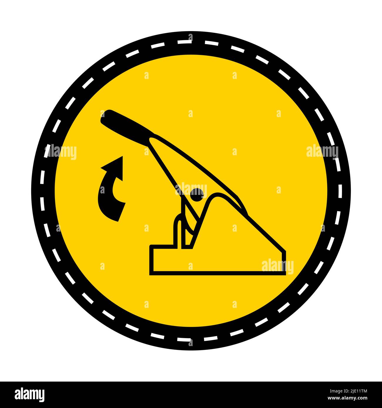 Pull Parking Brake Symbol Sign Isolate On White Background,Vector Illustration Stock Vector