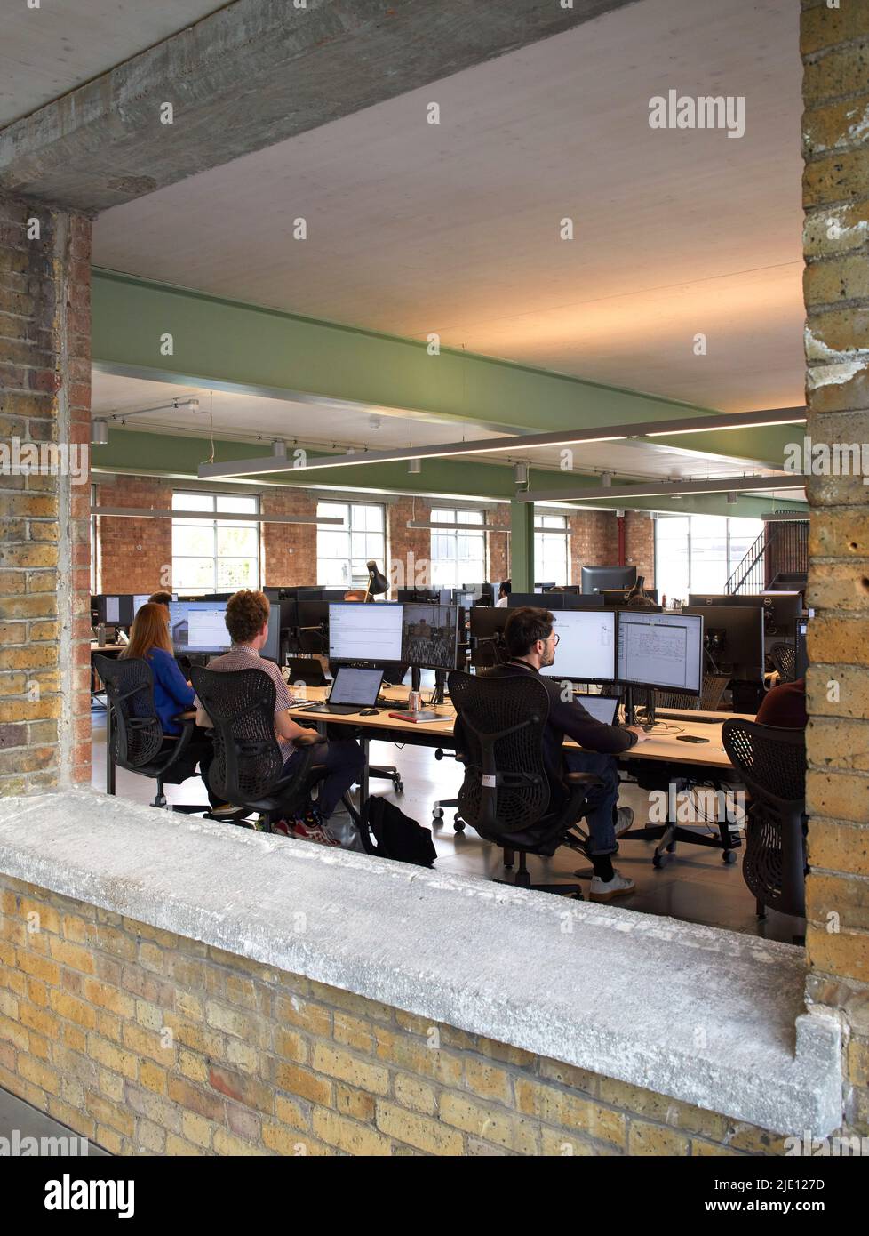 Engineers at work. 16 Chart Street Engineers Office, London, United Kingdom. Architect: Ian Chalk Architects , 2022. Stock Photo