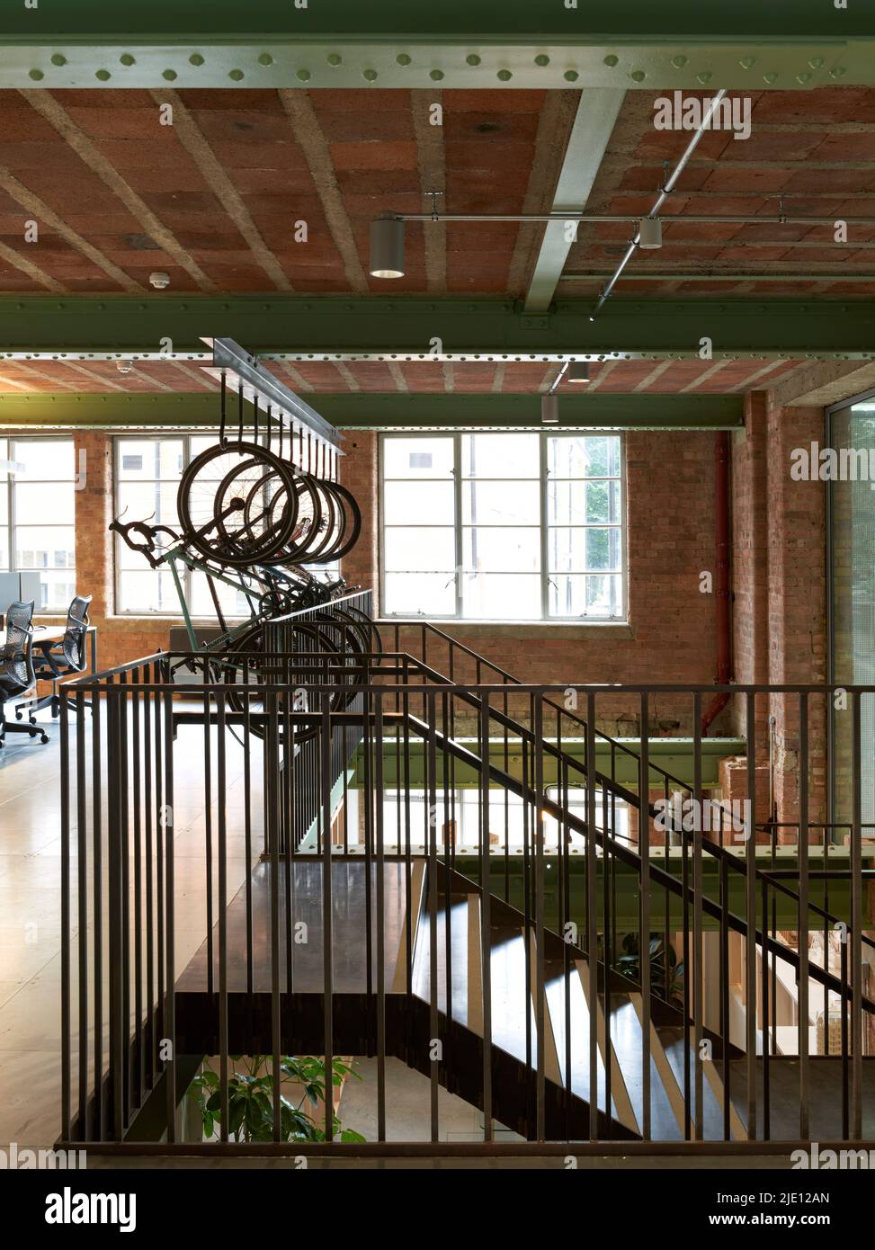 Ground floor. 16 Chart Street Engineers Office, London, United Kingdom. Architect: Ian Chalk Architects , 2022. Stock Photo