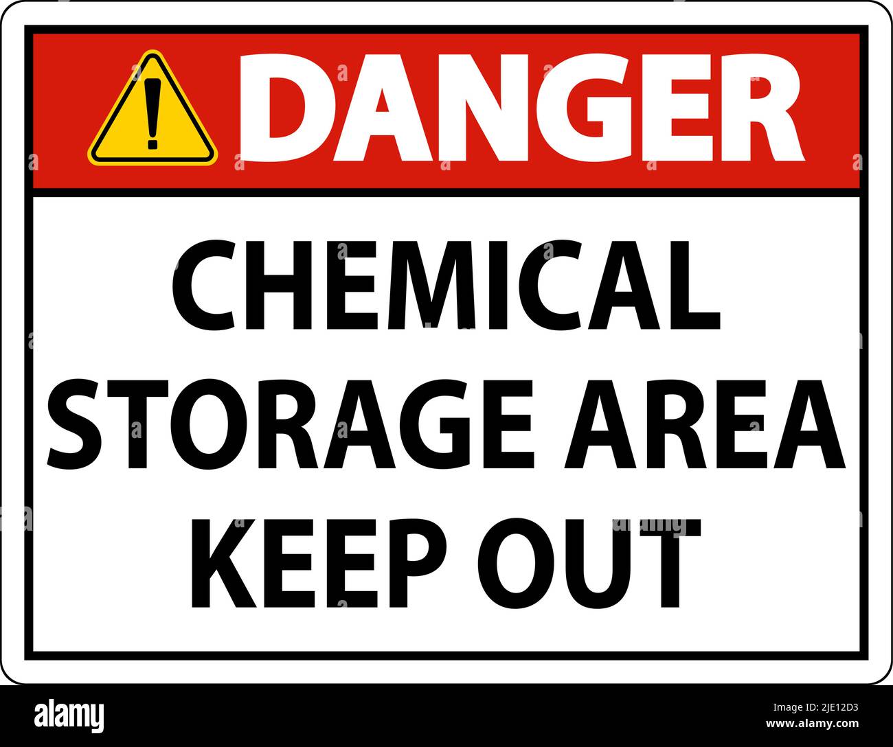 Danger Chemical Storage Area Keep Out Sign Stock Vector Image & Art Alamy
