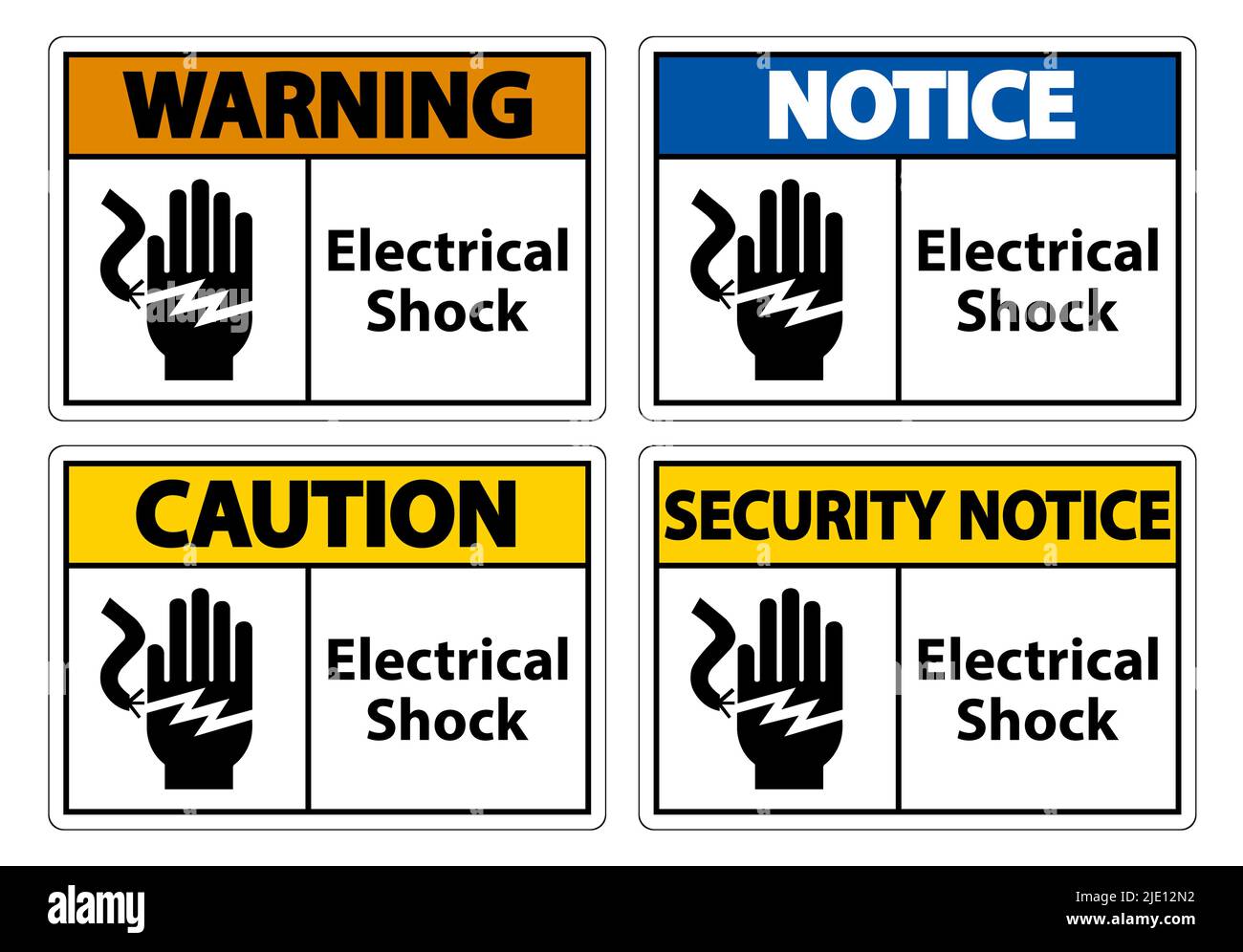 Electrical Shock Electrocution Symbol Sign, Vector Illustration ...
