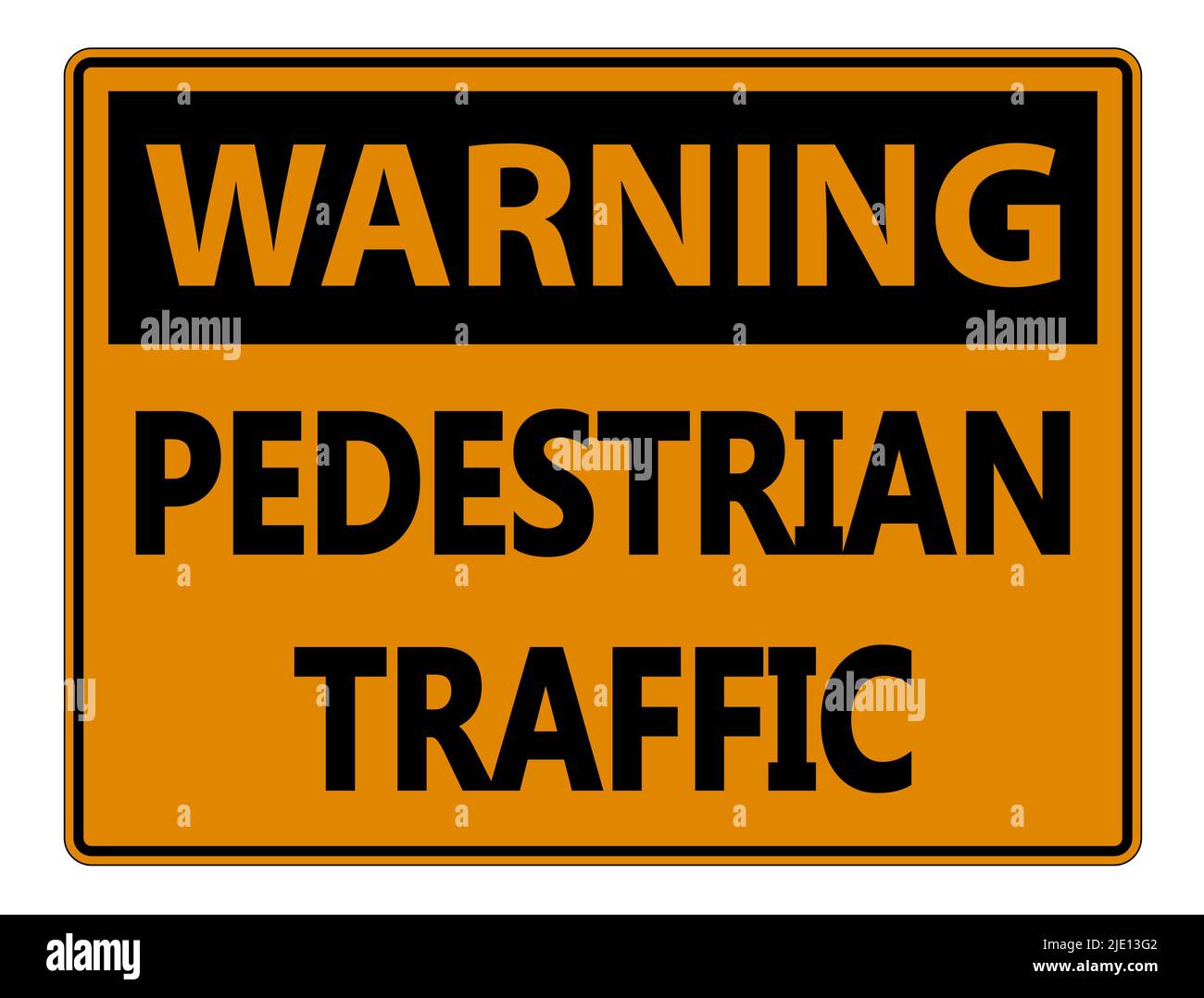 Warning Pedestrian Traffic Sign on white background,vector illustration Stock Vector