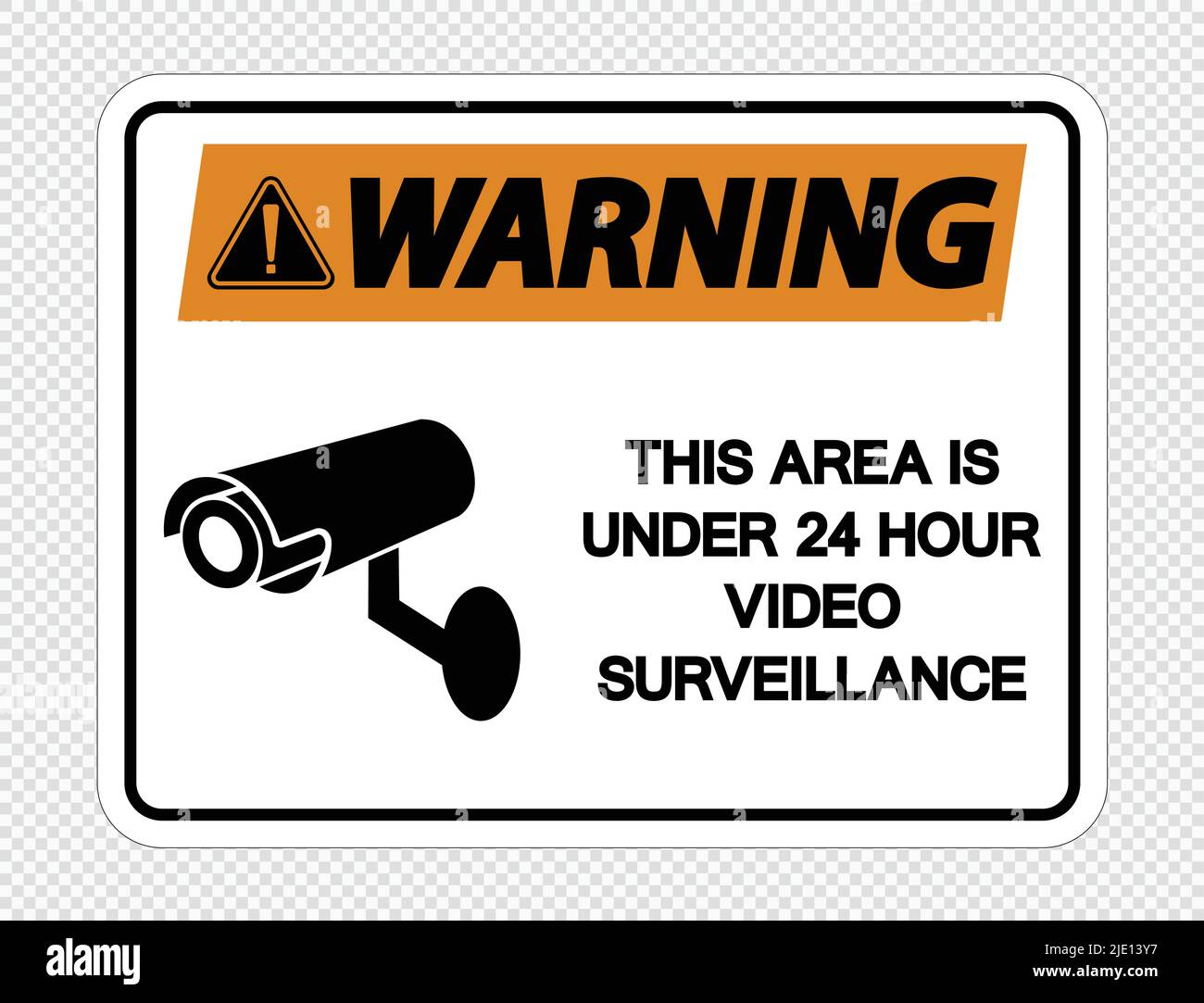 Warning This Area is Under 24 Hour Video Surveillance Sign on ...