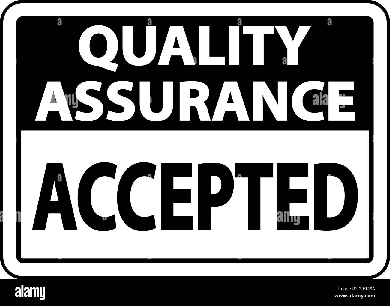 Quality Assurance Accepted Sign Stock Vector