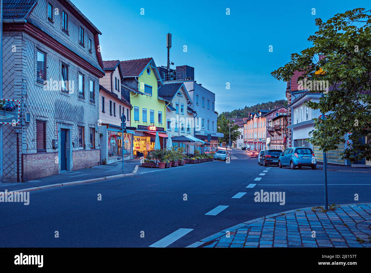 NEUSTADT BEI COBURG, BAVARIA, GERMANY - CIRCA MAY, 2022: The cityscape of Neustadt bei Coburg town, Germany. Stock Photo