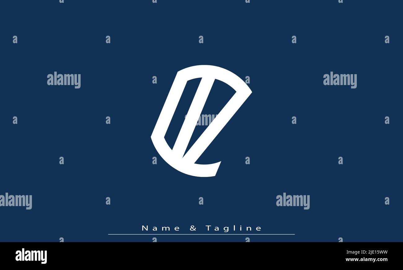 Alphabet letters Initials Monogram logo DZ , ZD Stock Vector