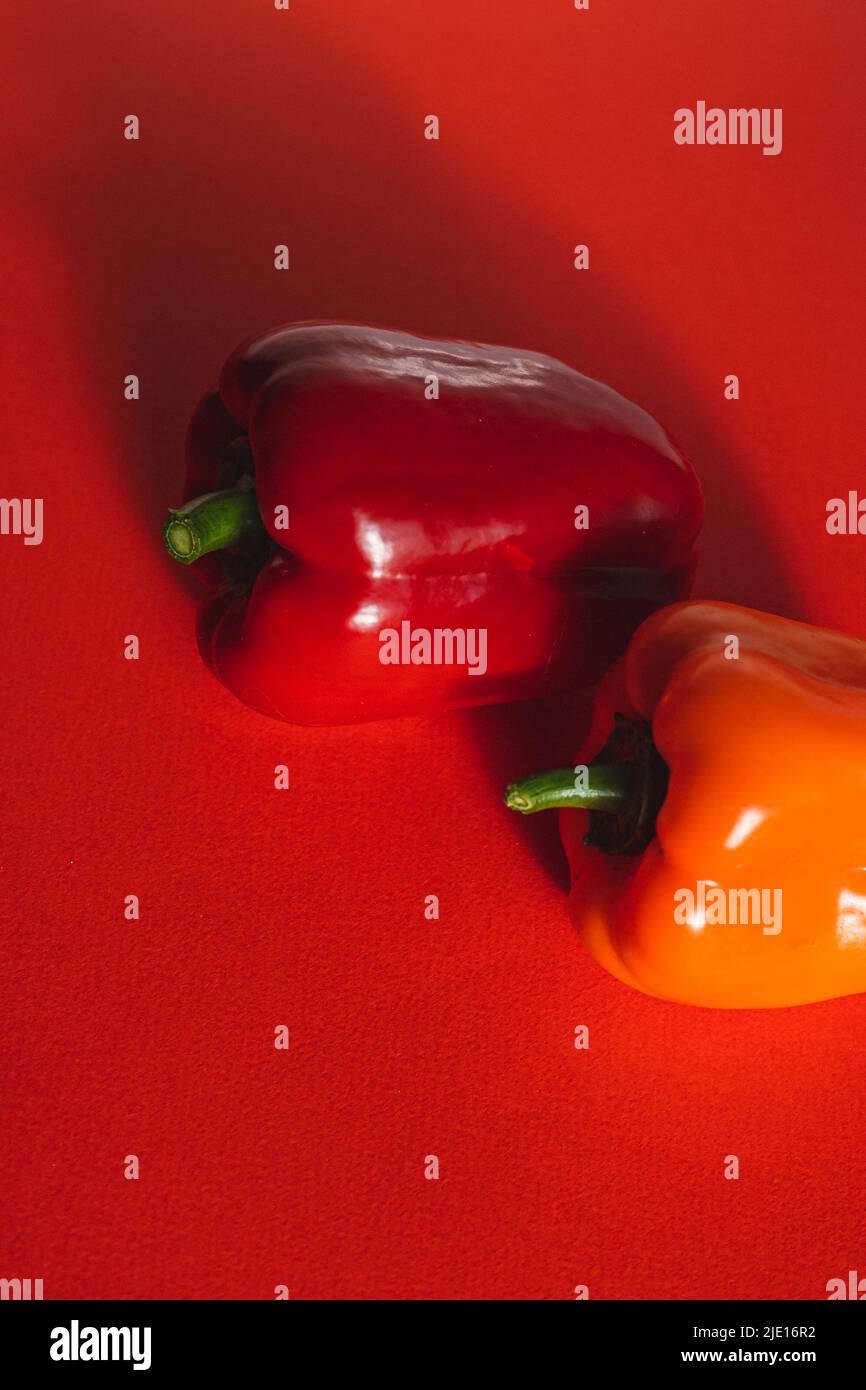 Red sweet pepper on background Stock Photo - Alamy