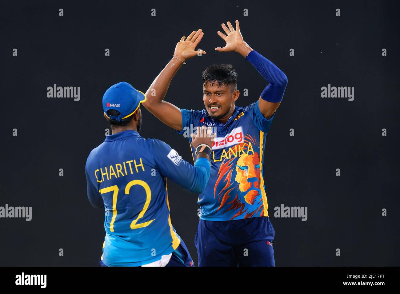 Colombo, Sri Lanka. 24th June 2022. — during the 5th ODI cricket match between Sri Lanka vs Australia at the R. Premadasa International Cricket Stadium in Colombo on 24th June, 2022. Viraj Kothalwala/Alamy Live News Stock Photo