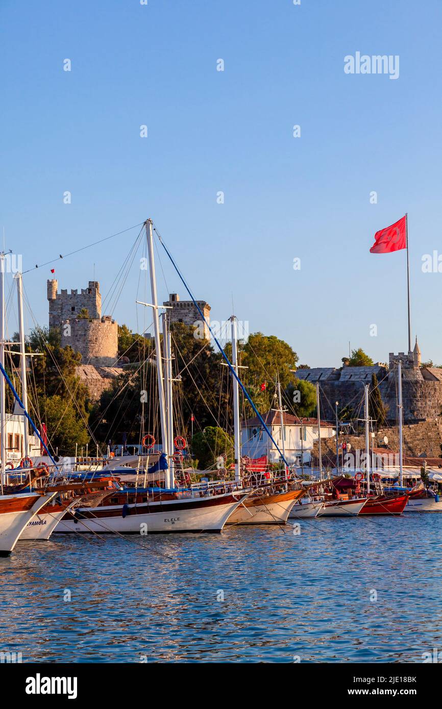 Bodrum Harbour and The Castle of St. Peter, Bodrum, Bodrum Peninsula ...