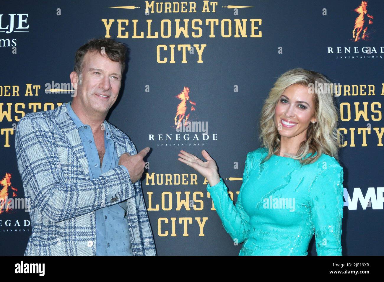 Los Angeles, CA. 23rd June, 2022. Thomas Jane, Courtney Lauren Penn at arrivals for MURDER AT YELLOWSTONE CITY Premiere, Harmony Gold Theater, Los Angeles, CA June 23, 2022. Credit: Priscilla Grant/Everett Collection/Alamy Live News Stock Photo