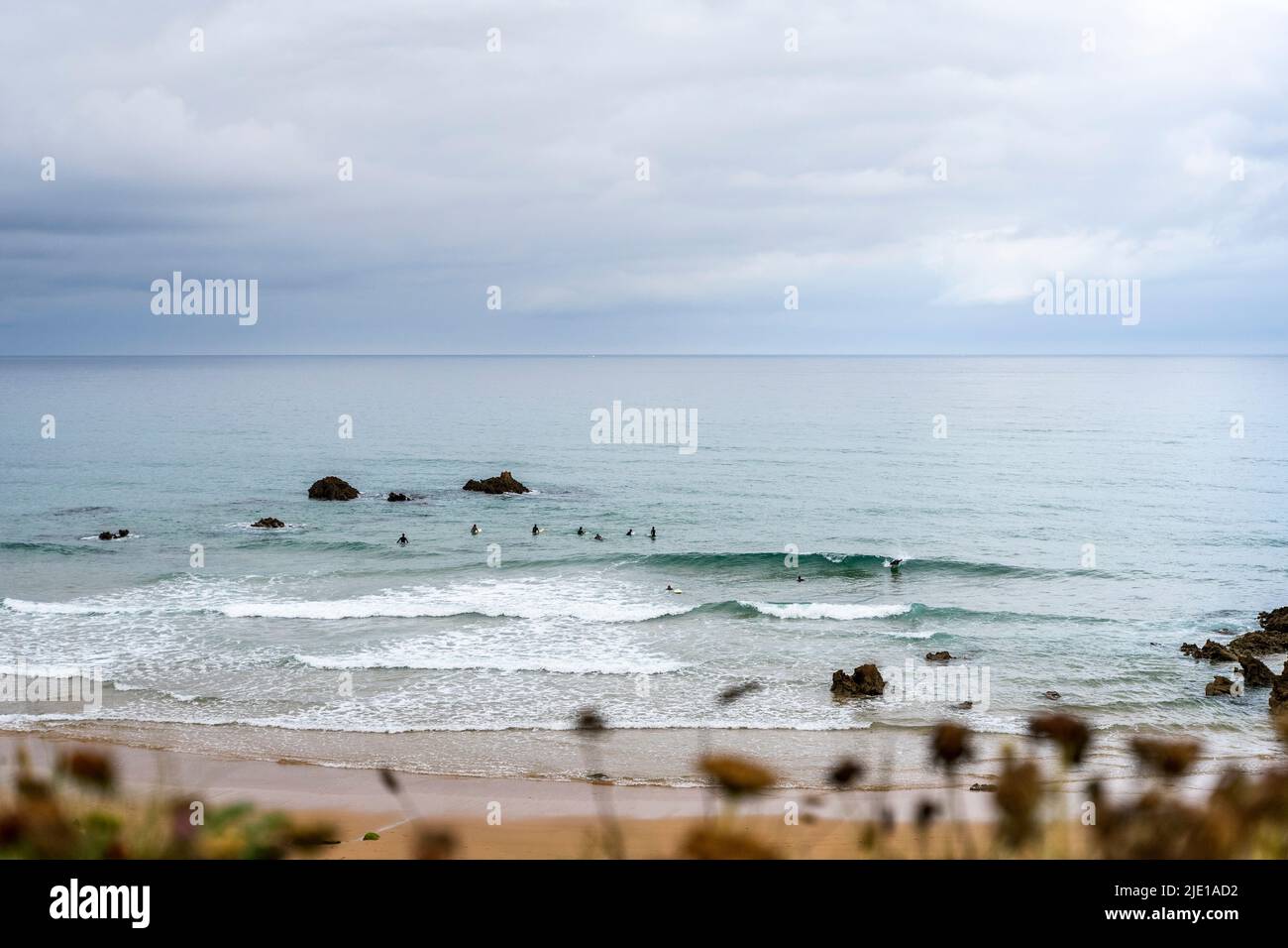 Surf Spot Dunas de Liencres, Cantabria, Spain Stock Photo