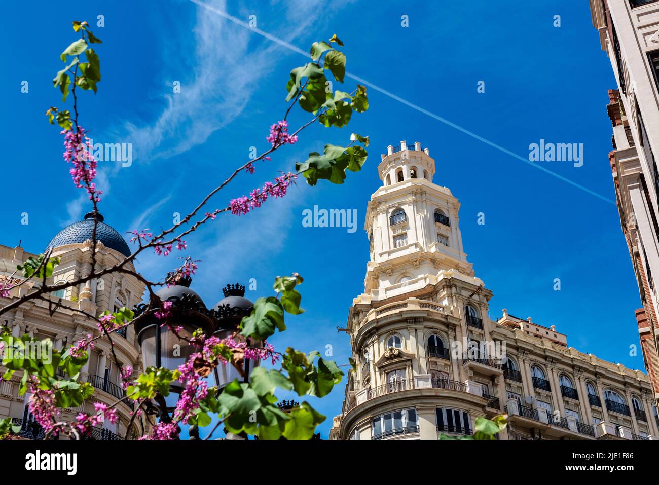 One of the many ornate and beautiful buildings in Valencia in Spain Stock Photo