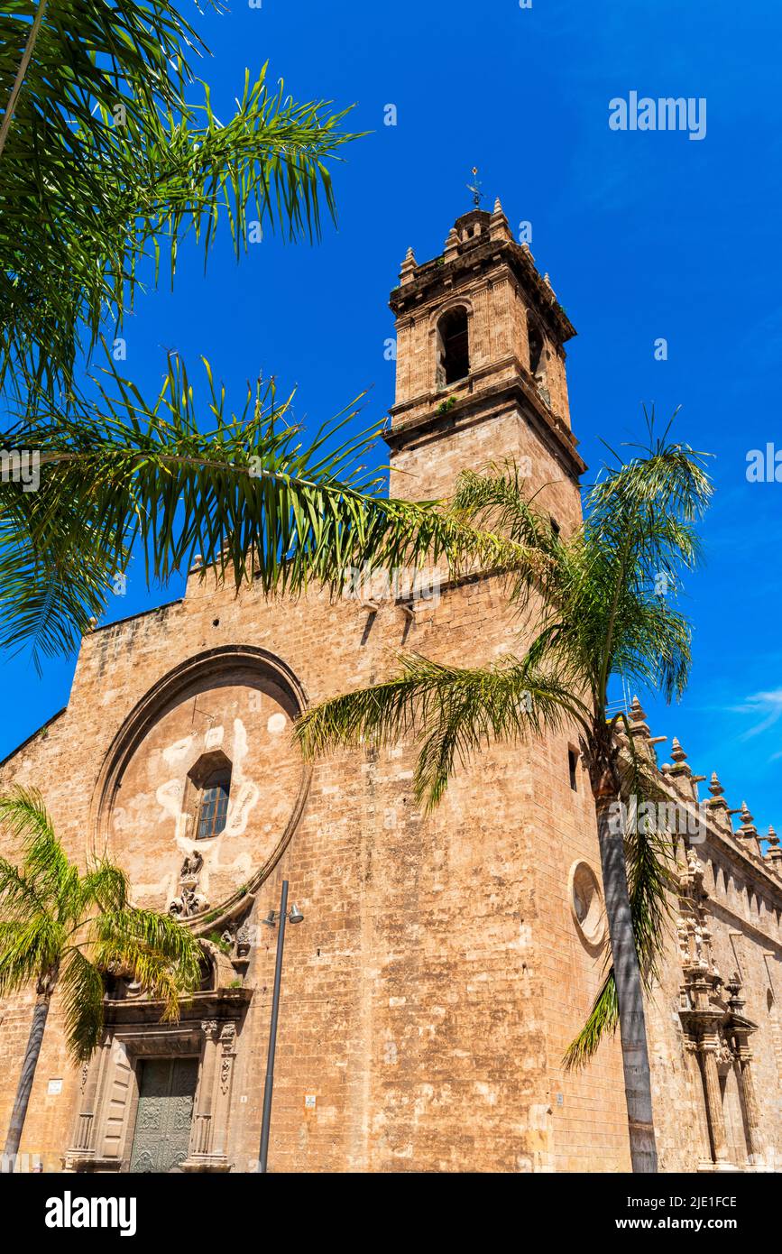 Church of Sant Joan del Mercat or Santos Juanes in Valencia, Spain Stock Photo