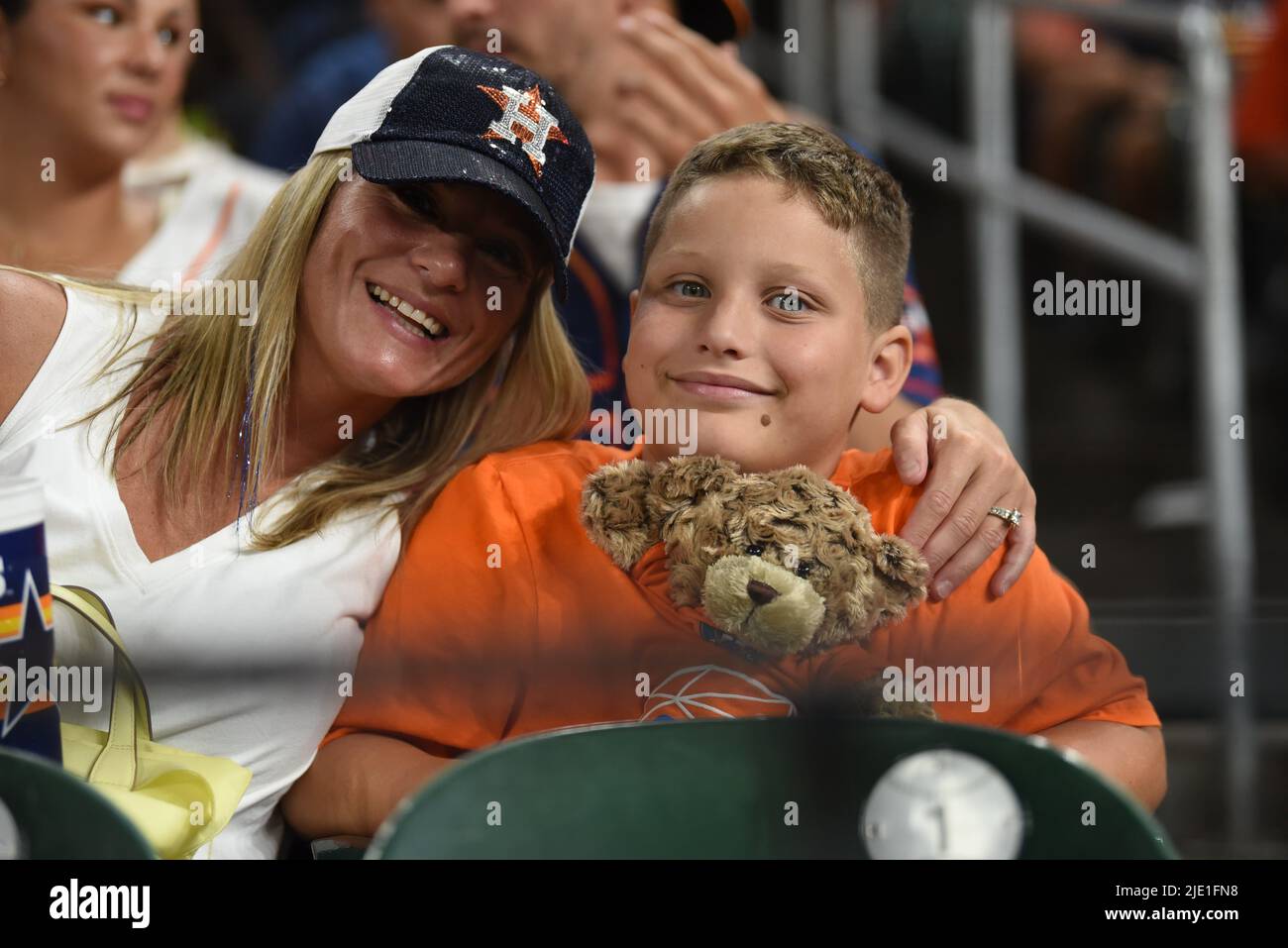 Houston Astros fans during the MLB game between the Houston Astros and
