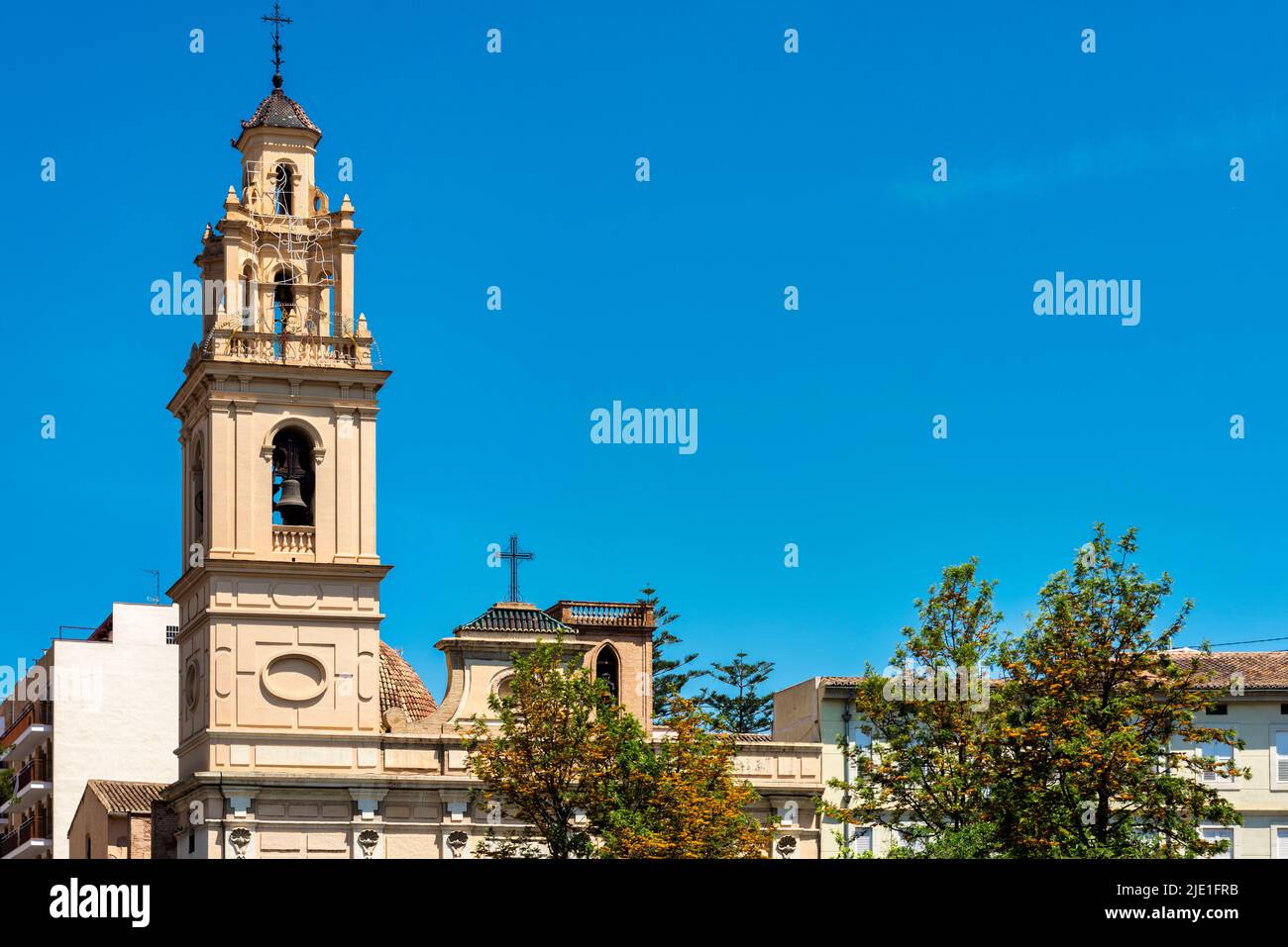 The Church of El Salvador and Santa Monica (Parroquia del Salvador y Santa Mónica) in Valencia, Spain Stock Photo