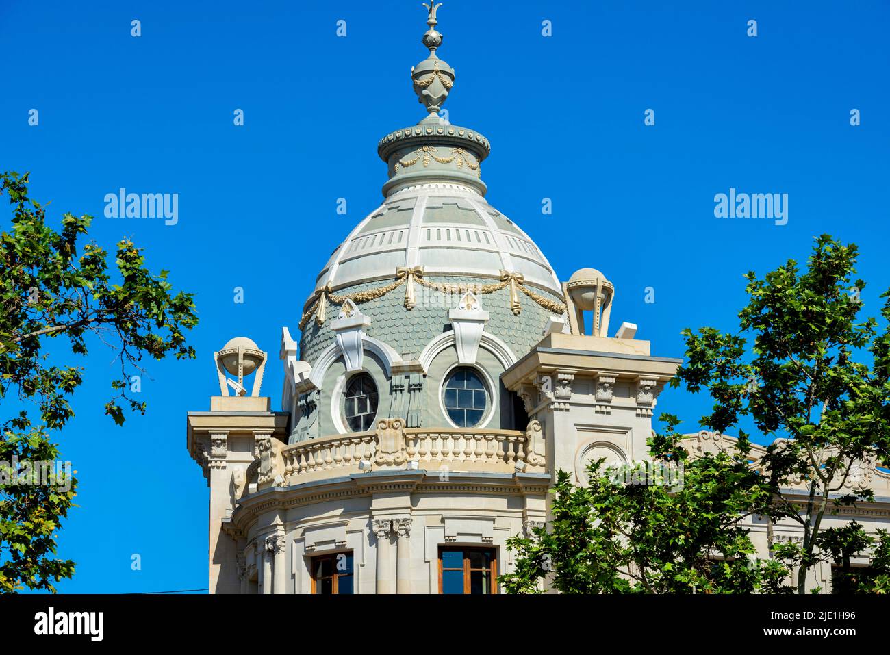 One of the many ornate and beautiful buildings in Valencia in Spain Stock Photo