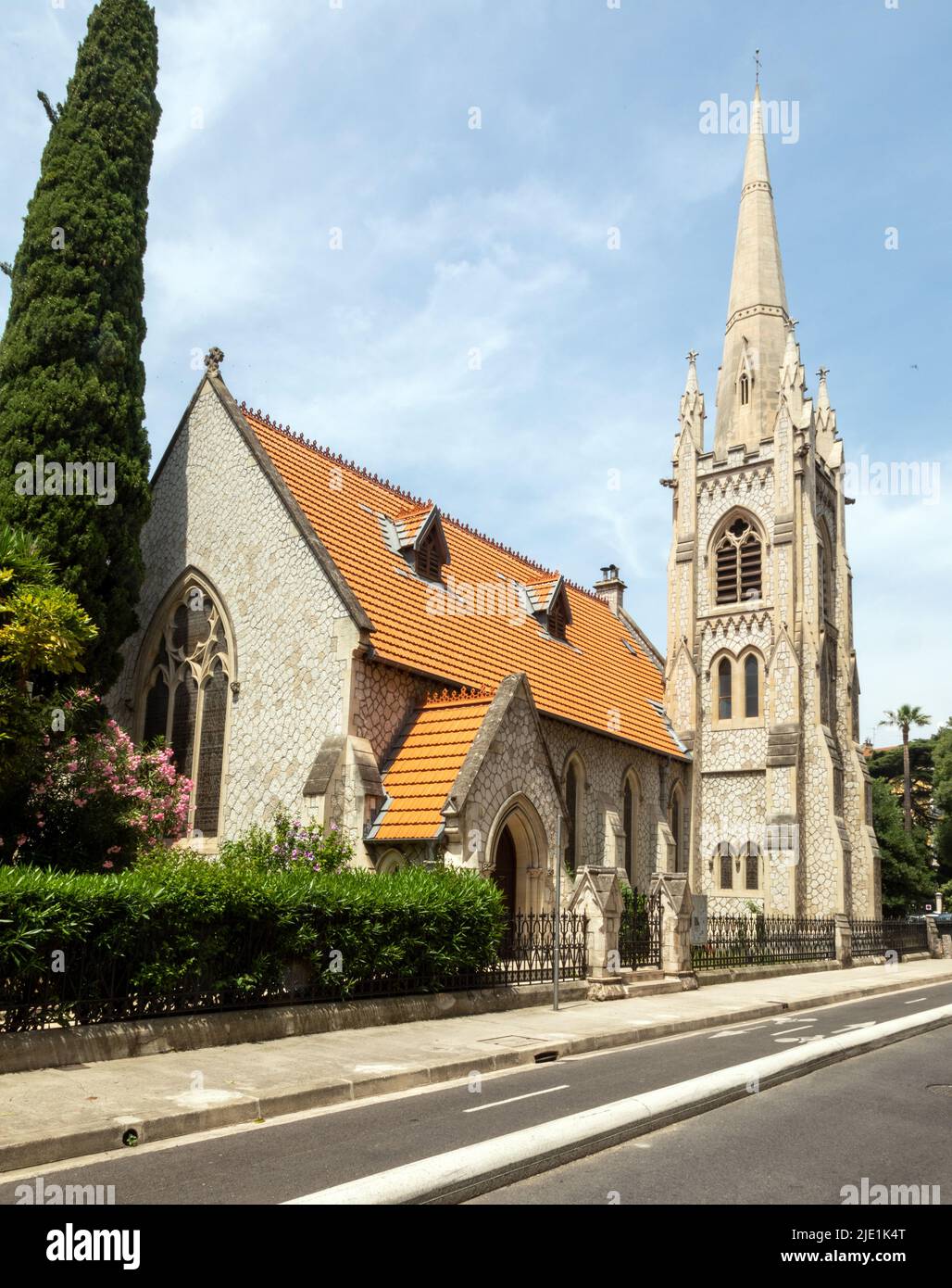 The American Protestant Church Nice France Stock Photo