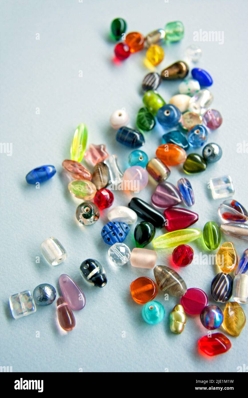 Various Glass Beads Stock Photo