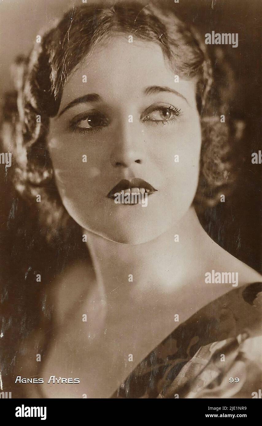 Portrait of Agnes Ayres - Hollywood silent movie actress Stock Photo ...