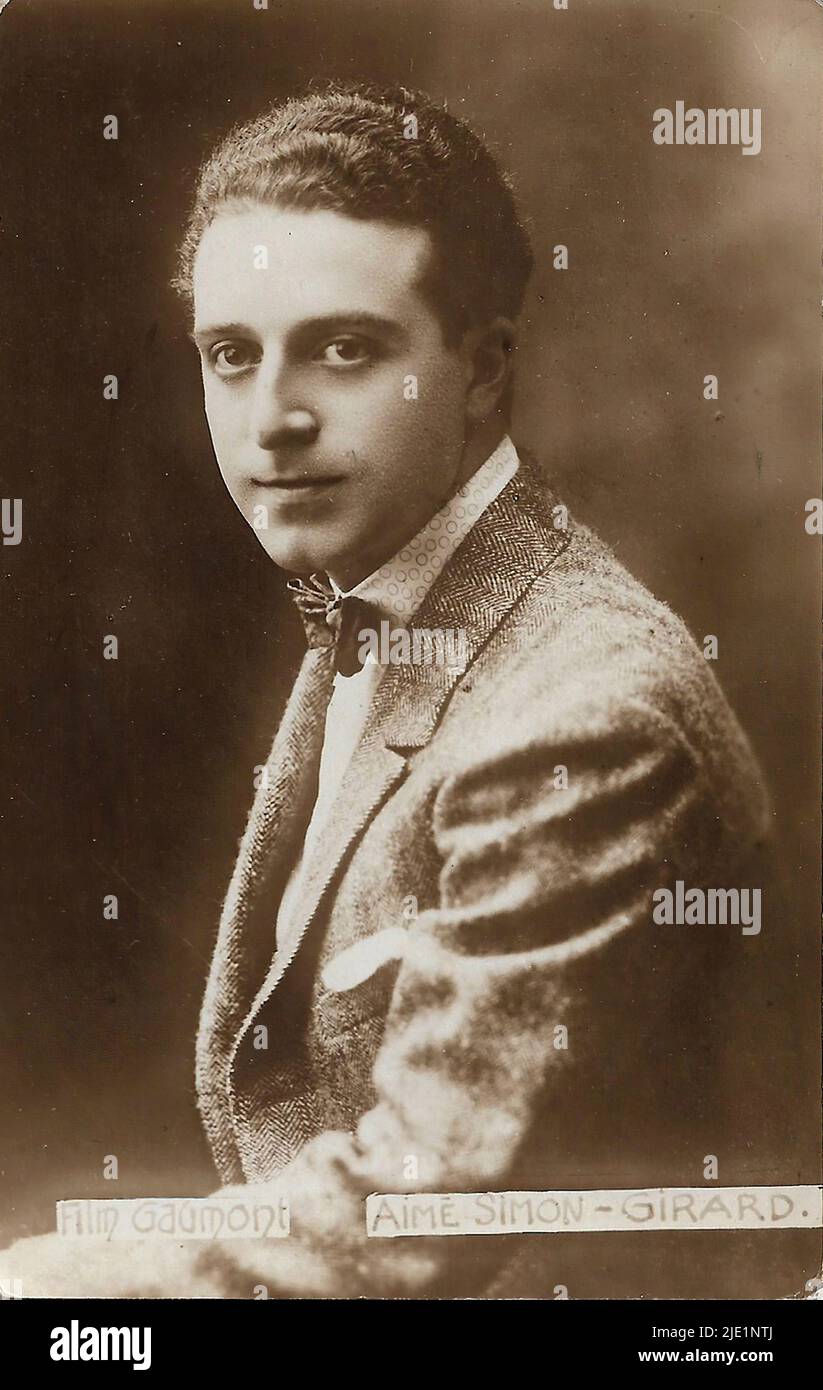Portrait of Aimé SimonGirard 002 French silent cinema era Stock