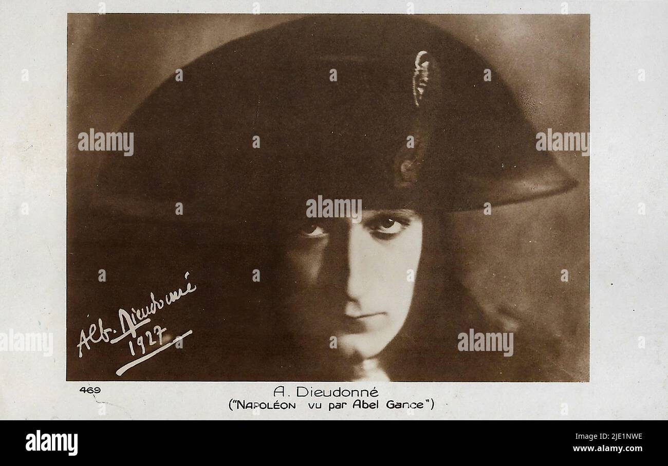 Portrait of Albert Dieudonné in Napoléon, vu par Abel Gance (1927) - French silent cinema era Stock Photo