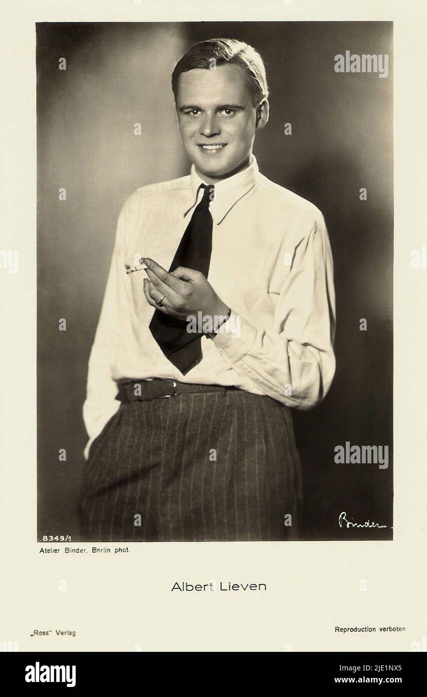 Portrait of Albert Lieven - German Third Reich movie star Stock Photo