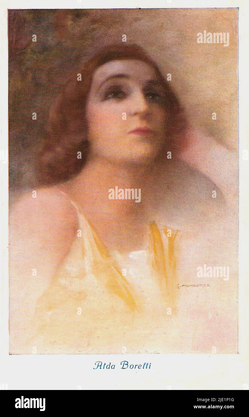 Portrait of Alda Borelli Italian silent cinema era actress Stock