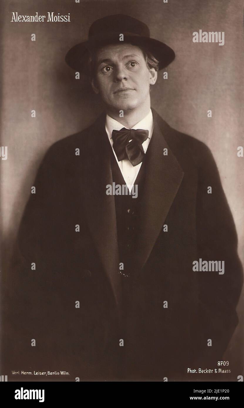 Portrait of Alexander Moissi - German wihelminian era cinema (1895 - 1918) Stock Photo